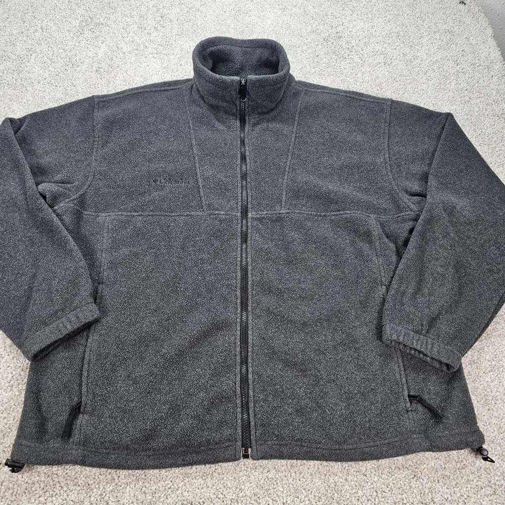 Columbia Fleece Jacket Full‎ Zip Gray Mens XL Outdoor Activewear Top